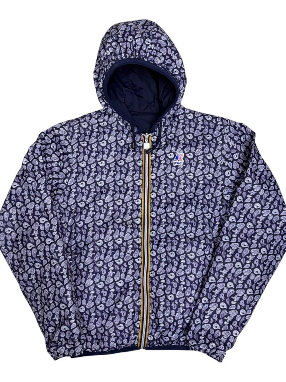 K-WAY REVERSIBLE 2-in-1 Waterproof Jacket Streetwear Windbreaker Womens Medium